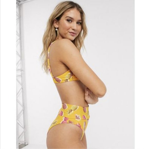 ASOS aerie Pineapple High Waisted Bikini Bottom - Picture 3 of 8